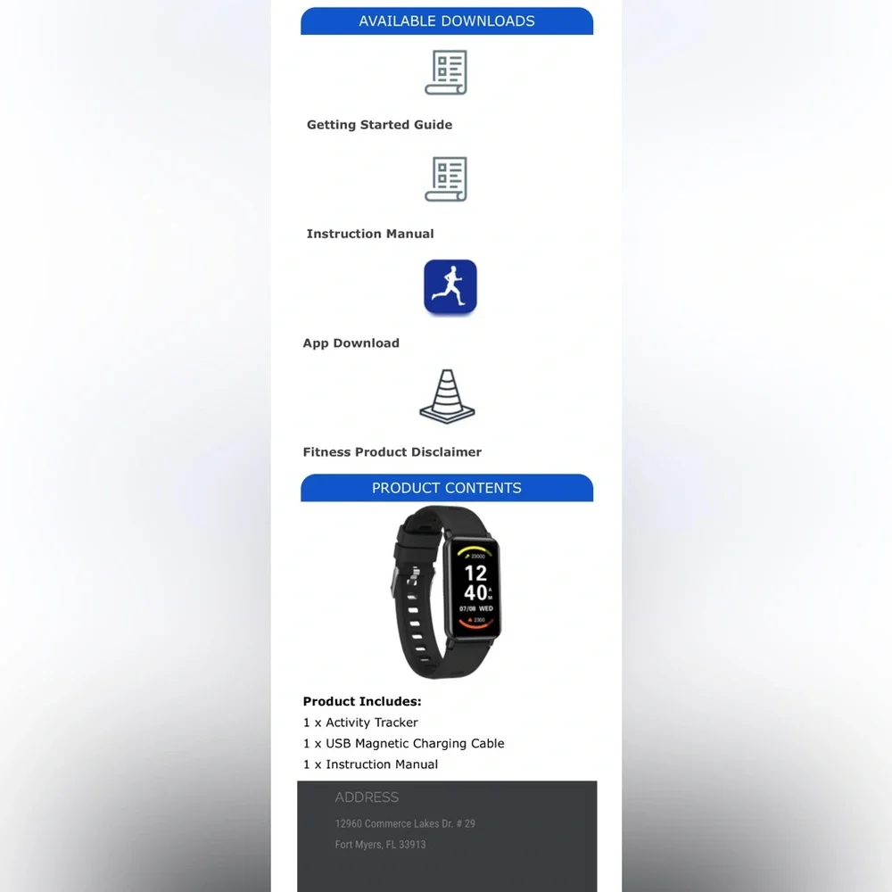 NEW IN BOX! Black Zewa Bluetooth Smartwatch/Activity Tracker
